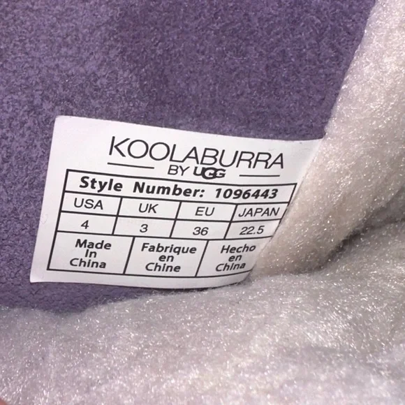Koolaburra Purple Shearling Kids Boots - Picture 5 of 5